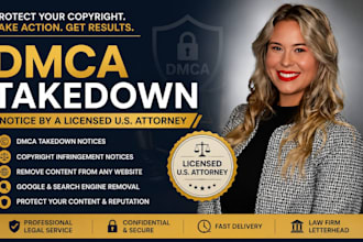 prepare a dmca takedown notice for copyright infringement removal