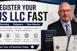 register US llc and ein for non US residents in wyoming, delaware, new mexico