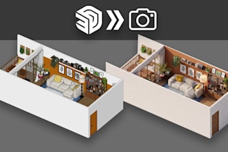 create 3d sketchup models and renderings