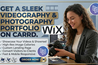 build a videography and photography website portfolio website carrd landing page