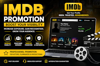 promote your imdb profile to increase visibility and online exposure