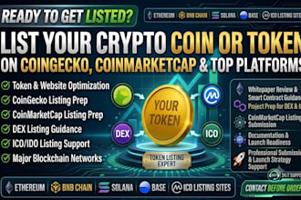 list submit your coin or token listing on binance coingecko and coinmarketcap
