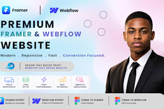build a modern framer or webflow website that converts
