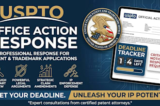 be your patent attorney for uspto office action response or cease and desist