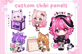draw cute custom chibi twitch panels