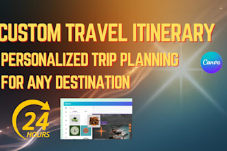 create a custom travel itinerary and personalized trip planner