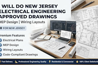 new jersey electrical engineering approved drawings, mep design, wiring layouts