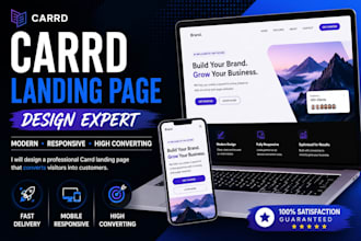 design a high converting carrd landing page or one page website