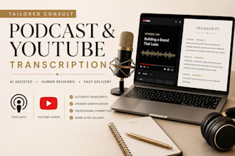 accurately transcribe your youtube video and podcast