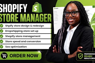 shopify store manager and build shopify dropshipping store