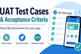 write uat test cases and acceptance criteria for your app