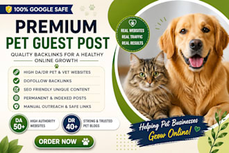 help businesses publish guest posts on high authority pets and animal websites