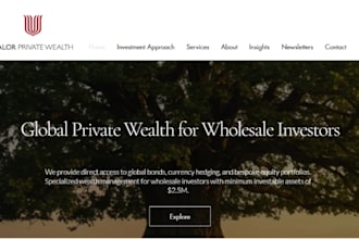 build squarespace financial advisor website accounting wealth management website