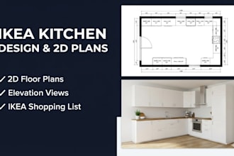 do ikea kitchen design, remodel layout and 2d floor plans