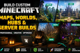 build custom minecraft maps, worlds, hubs, and professional server builds