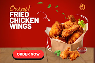 fry delicious chicken and meat