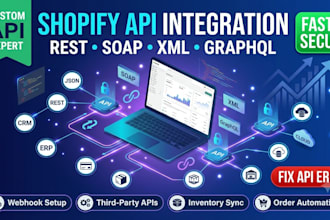 do shopify API integration rest soap XML webhook and custom API
