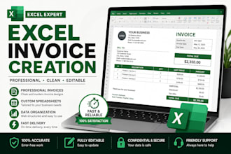 create a professional excel invoice or spreadsheet