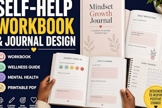 design self help mindset workbooks journal mental health wellness guide workbook