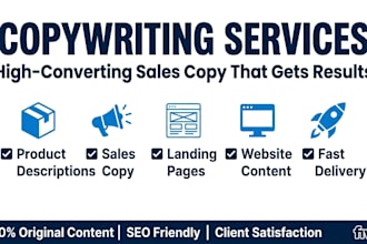 write high converting product descriptions and sales copy
