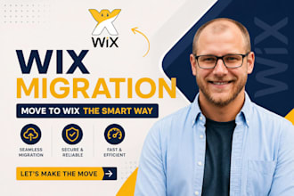 migrate, clone, transfer your wordpress, squarespace, webflow to wix website