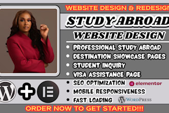 study abroad website, education consultant website, student recruitment