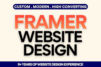 design modern framer website, framer website design