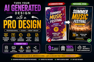professionally redesign and refine your ai generated designs