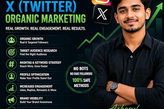 organic instagram and x marketing for fast growth