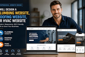 design a plumbing website, roofing website, or hvac website