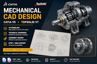 design mechanical 2d and 3d cad models using catia v5