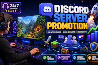 discord server promotion, game promotion, discord advertising, minecraft, fivem