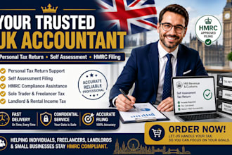 be your uk accountant for personal tax return, self assessment and hmrc filing