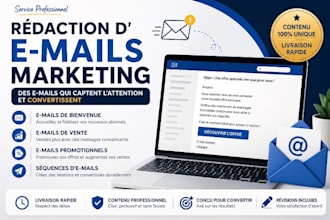 je rédigerai des emails marketing professionnels
