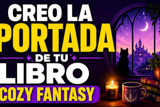 creo la portada de tu libro cozy fantasy