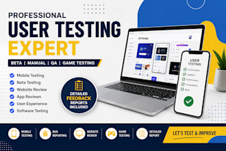 user test beta test manual test saas website app game and provide feedback