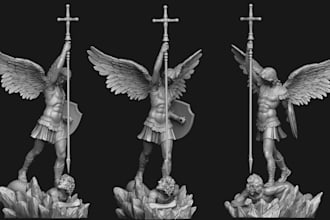 print ready stl,tabletop miniature,ai 3d cleanup,shelf statue,fanart,dnd,zbrush
