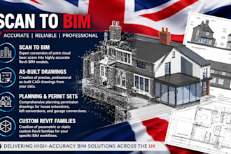 do revit bim point cloud scan modeling custom families as built cad drawings