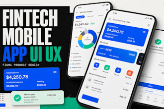 design fintech mobile app UI UX in figma