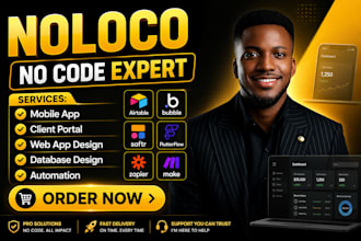 design noloco client portals, softr noloco client portal, zapier and airtable