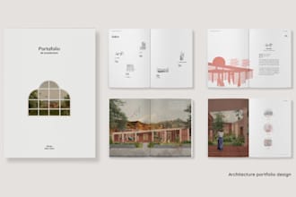 design a professional architecture portfolio layout