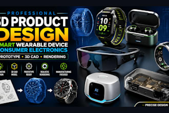 3d product design smart wearable device consumer electronics prototype 3d cad