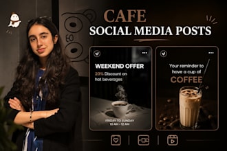 design engaging cafe social media post