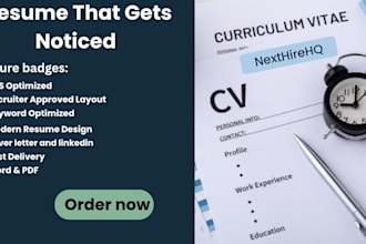 write and upgrade your CV, resume ,cover letter, linkedin