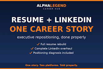 reposition your resume and linkedin