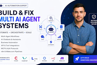 build muiti multi ai system crew ai, lindy ai langgraph autogen n8n automation
