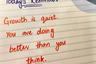 handwrite your personalized text in neat cursive handwriting