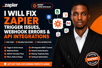 fix zapier trigger issues, webhook errors, broken json workflows API integration