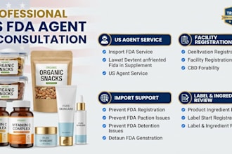 handle fda food facility registration and US agent services