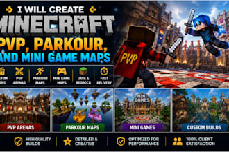 create minecraft pvp, parkour, and mini game maps